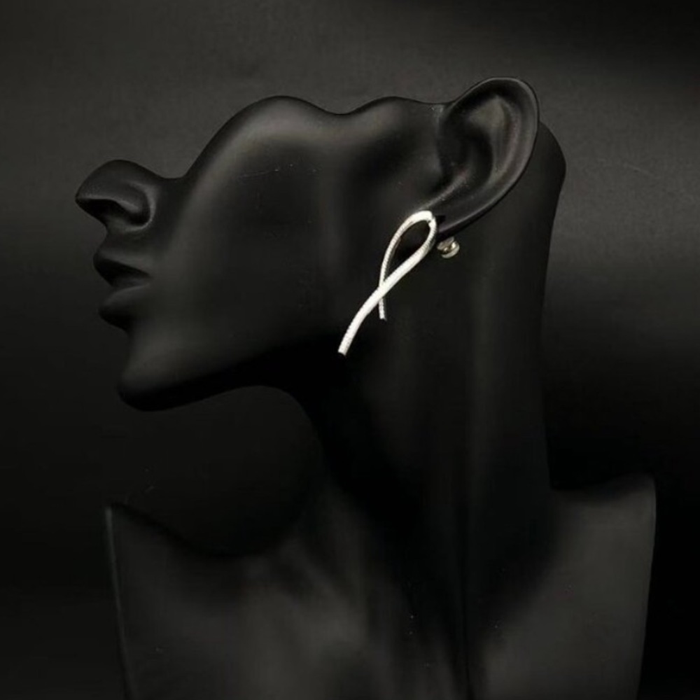 APM Monaco Croisette Paved Geometric Sterling Silver Drop Earrings